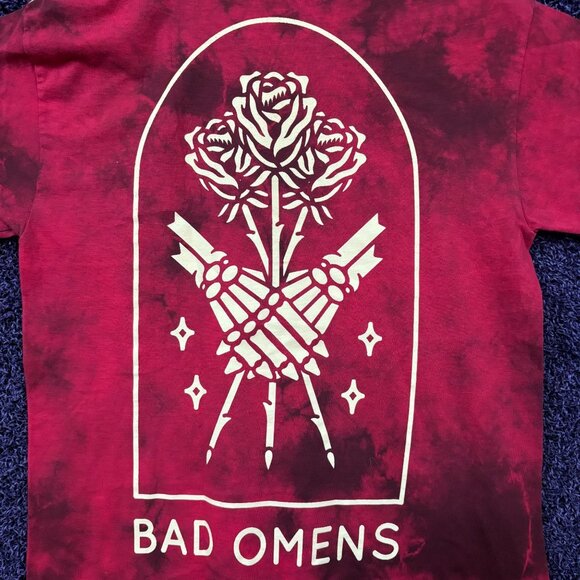 Bad Omens Testament Skeleton Bouquet Band Tie Dye T-Shirt M - Picture 2 of 4